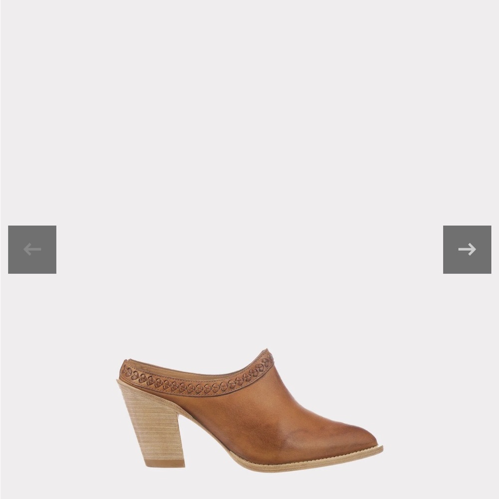 Lucchese Brown Leather Mules Patti